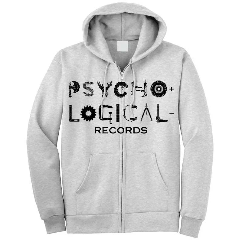 Women's pullover hoodie with a side slit for a modern and relaxed fitNecro "Psycho+Logical-Records OG Logo" Zip Hoodie