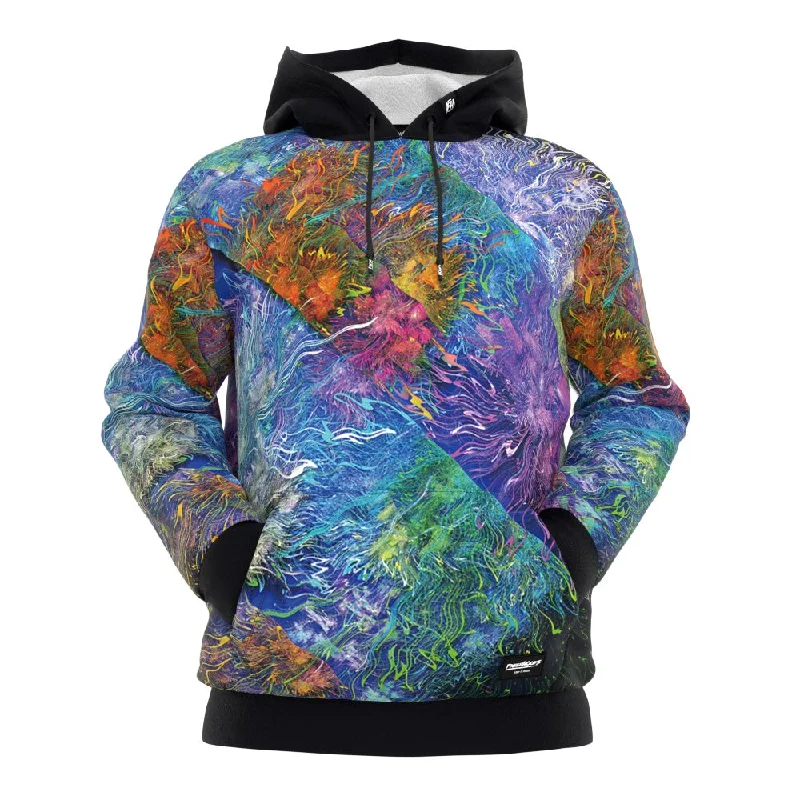 Women's cropped sweatshirt with a lace - trimmed hem for a romantic lookPacific Paradiseo Hoodie