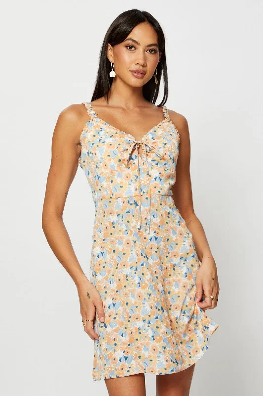 Maxi Women Dress with Floral Print for a Bohemian VibePrint A Line Dress Mini