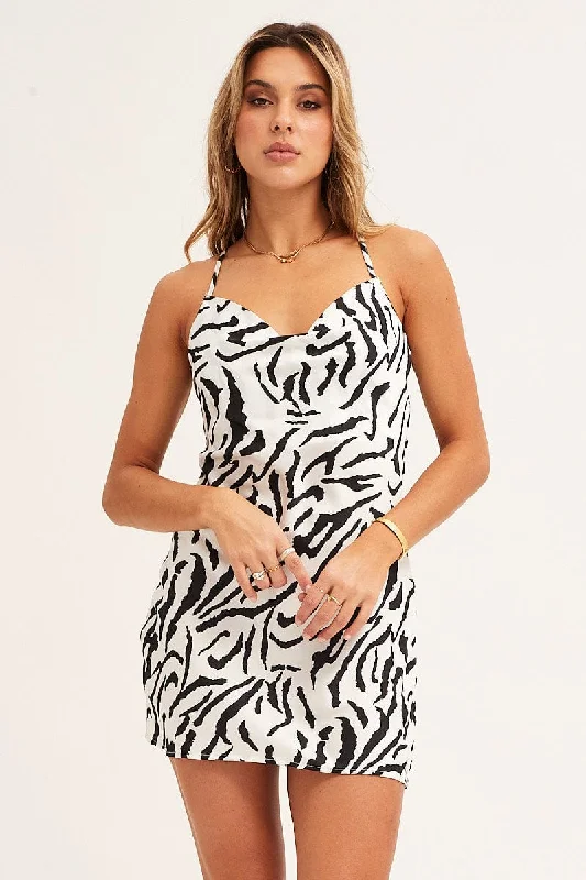 Ruffled Women Dress with Multiple Layers for a Playful and Girly StylePrint Bodycon Dress