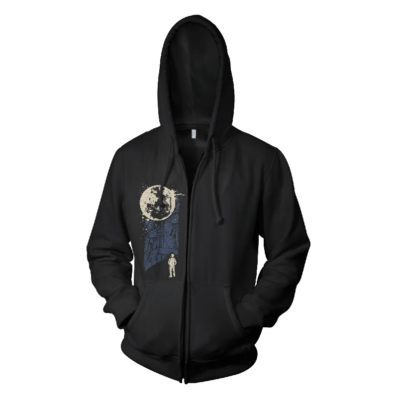 Women's zip - front sweatshirt with contrast stitching for a sporty aestheticRosetta "Moon" Zip Hoodie Women's zip - front sweatshirt with contrast stitching for a sporty aestheticRosetta "Moon" Zip Hoodie