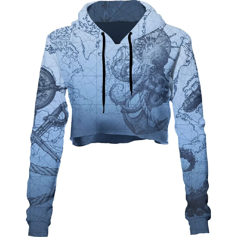 Women's sherpa - lined hoodie for extreme cold weather outdoor activitiesSea Beast Crop Hoodie Women's sherpa - lined hoodie for extreme cold weather outdoor activitiesSea Beast Crop Hoodie