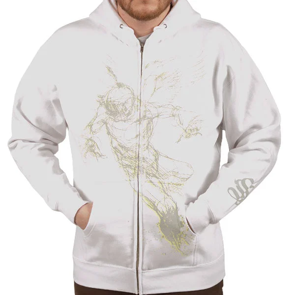 Women's oversized cropped hoodie with drawstrings for a trendy lookStrhess Clothing "Falling Feather White Hoodie" Zip Hoodie Women's oversized cropped hoodie with drawstrings for a trendy lookStrhess Clothing "Falling Feather White Hoodie" Zip Hoodie