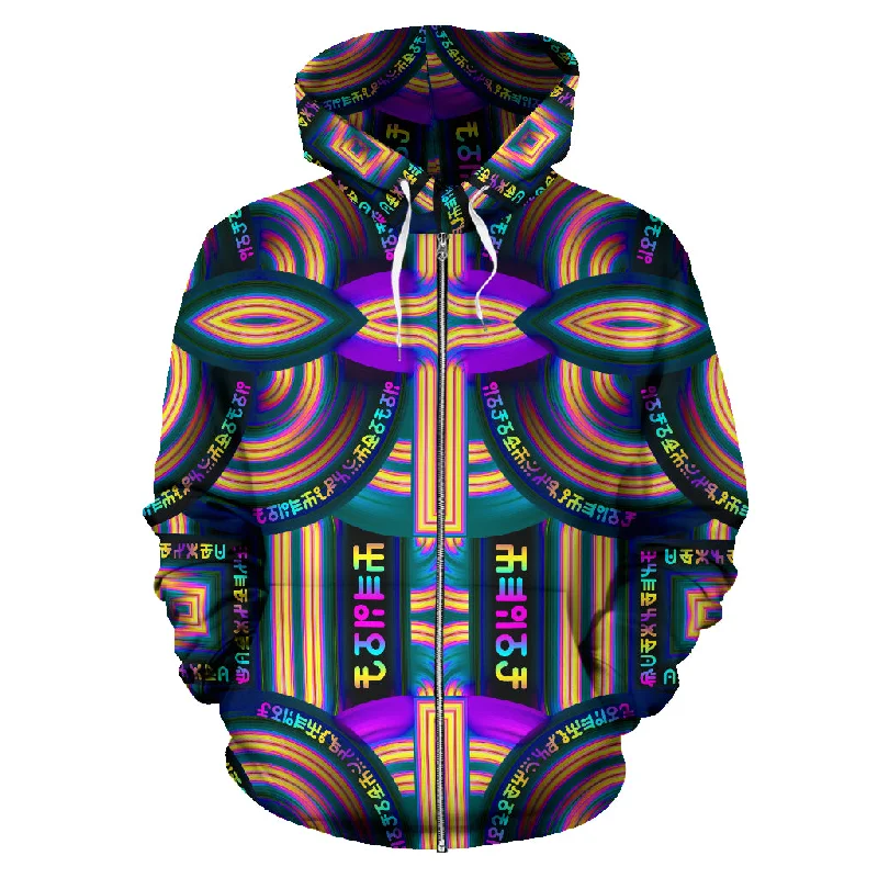 Women's tie - front hoodie in a lightweight fabric for summer layeringTea Daze Unisex Zip Up Hoodie