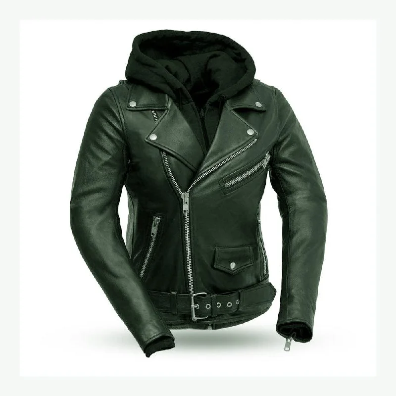 Women's cropped leather jackets with a fringe detail for a western - inspired outfitThe Ryman Ladies Jacket