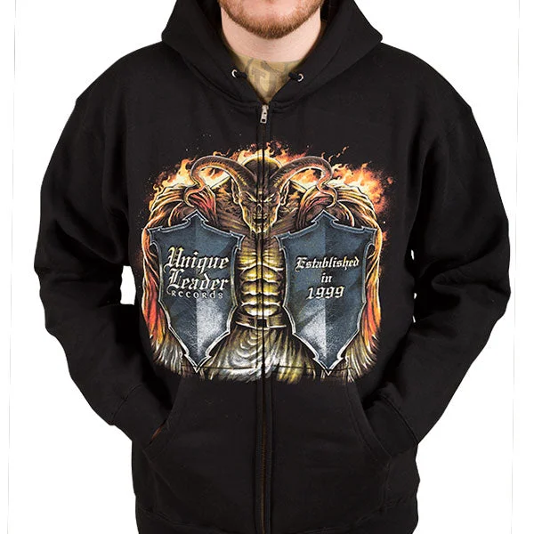 Women's hoodie with a detachable hood for customizable stylingUnique Leader Records "Alrekr Shield" Zip Hoodie Women's hoodie with a detachable hood for customizable stylingUnique Leader Records "Alrekr Shield" Zip Hoodie