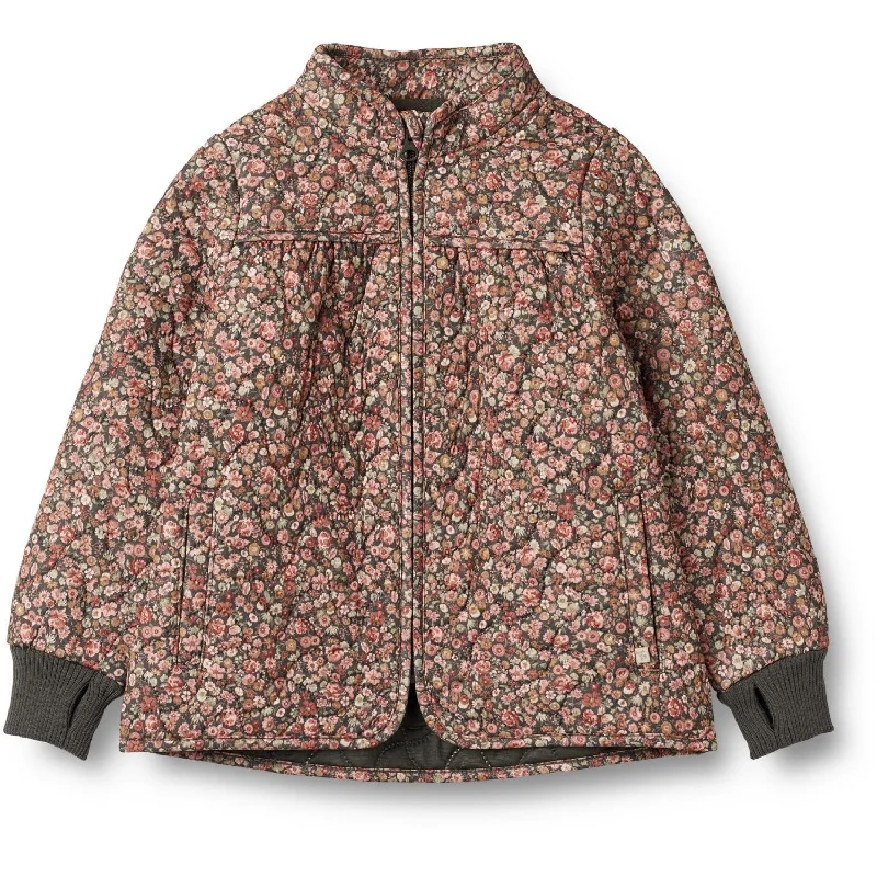 Women's cropped leather jackets with silver zippers for a punk - inspired outfitWheat Raven Wild Flowers Thermo Jacket Thilde Women's cropped leather jackets with silver zippers for a punk - inspired outfitWheat Raven Wild Flowers Thermo Jacket Thilde