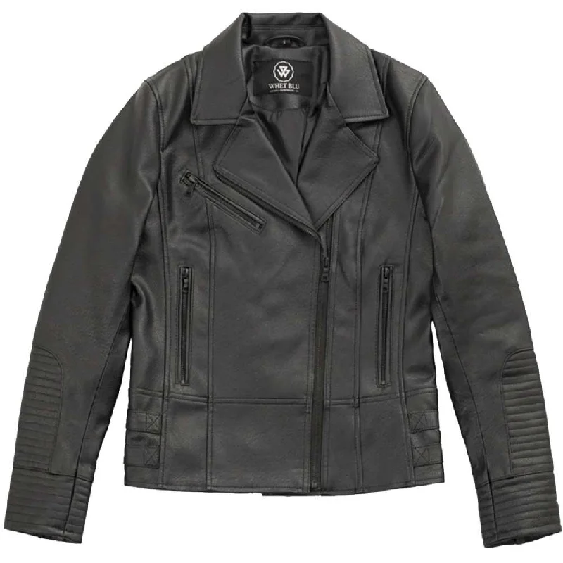 Women's long - line cardigan jackets in a soft knit for a cozy and elegant lookWhet Blu Womens Lauren Faux Leather Biker Jacket