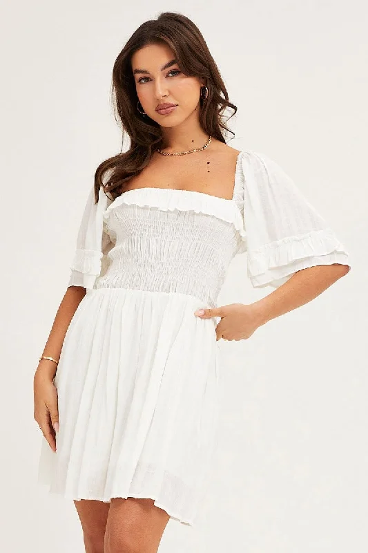 Little Black Women Dress with Sequins for a Glamorous Night OutWhite Mini Dress Short Sleeve