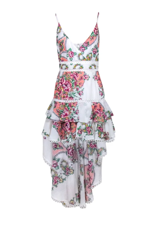 Plus Size Women Dress with a Flattering A - Line Cut for Comfort and Style Plus Size Women Dress with a Flattering A - Line Cut for Comfort and Style Aijek - White & Multi Color Floral Print Dress Sz 2