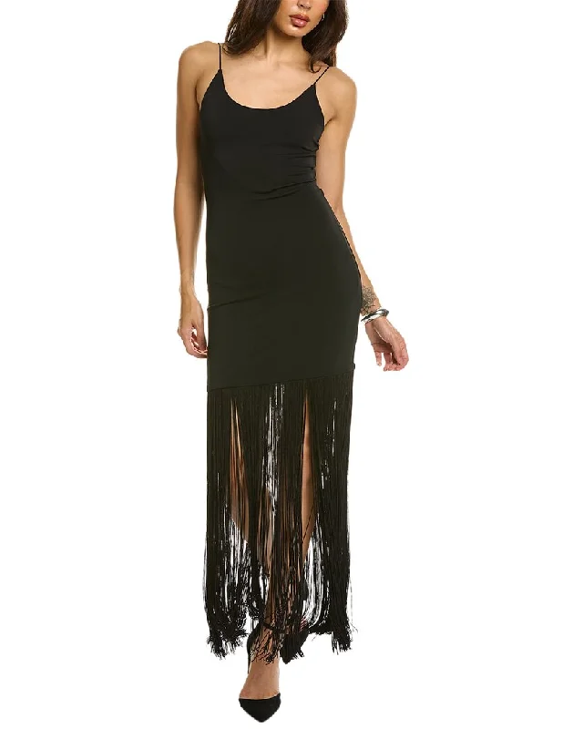 Plus Size Women Dress with a Flattering A - Line Cut for Comfort and Style Plus Size Women Dress with a Flattering A - Line Cut for Comfort and Style alice + olivia Steph Fringe Dress