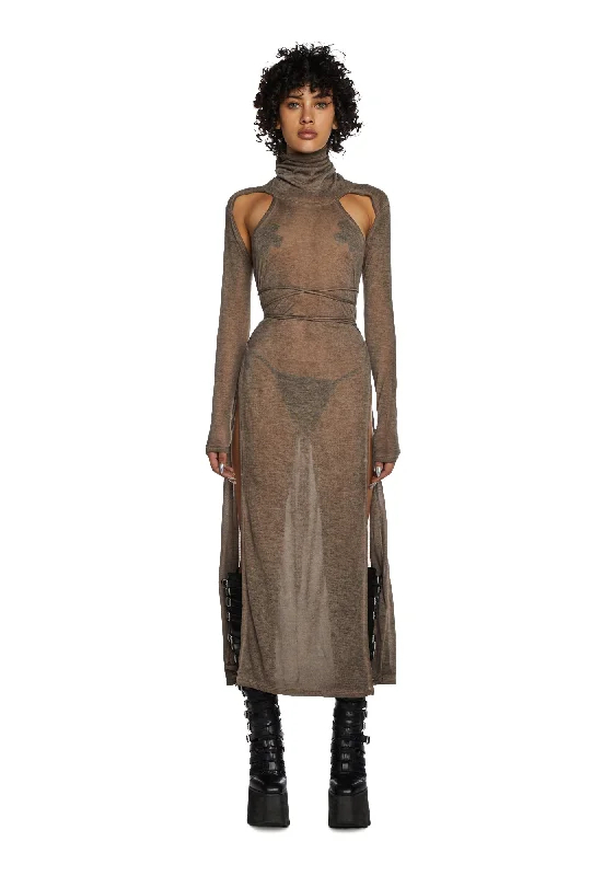 Printed Abstract Women Dress for a Modern and Artistic Appeal Printed Abstract Women Dress for a Modern and Artistic Appeal Atmosphere High Slit Maxi Dress