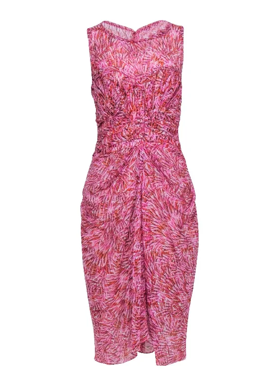 Long - Sleeve Women Dress in Velvet for a Luxurious Winter Look Long - Sleeve Women Dress in Velvet for a Luxurious Winter Look BCBG Max Azria - Pink & Orange Print Sleeveless Midi Dress Sz 8