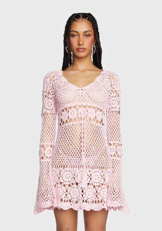 Mermaid - Style Women Dress with a Fitted Silhouette for Special Occasions Mermaid - Style Women Dress with a Fitted Silhouette for Special Occasions Dream Away Crochet Dress
