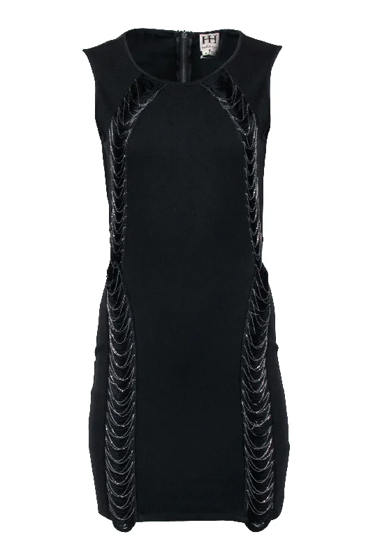 Maxi Women Dress with Floral Print for a Bohemian Vibe Maxi Women Dress with Floral Print for a Bohemian Vibe Haute Hippie - Black Sheath Tassel Chain Detail Dress Sz 8