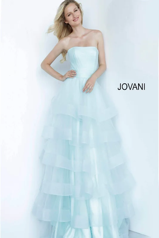 Strapless Women Dress with a Built - in Bra for Comfort and Support Strapless Women Dress with a Built - in Bra for Comfort and Support Jovani K02442