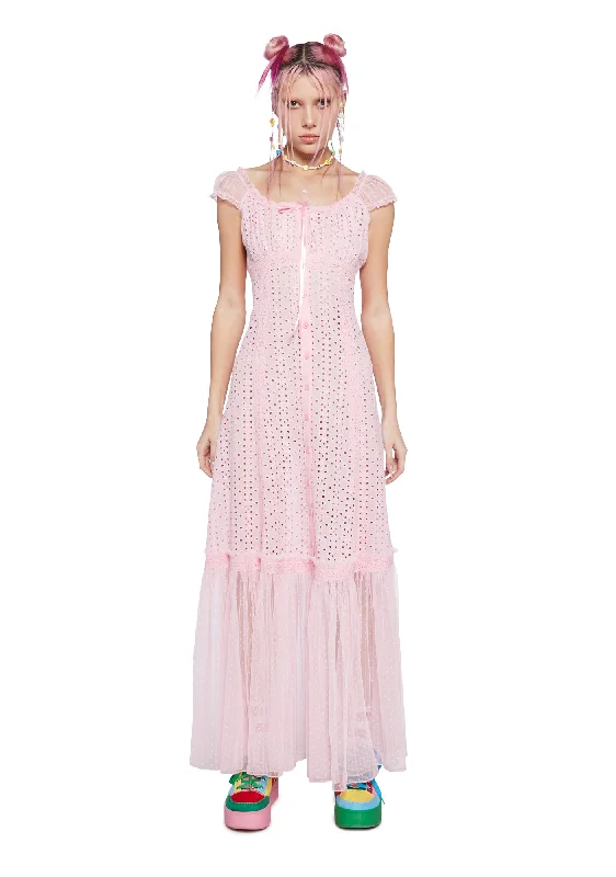 Mermaid - Style Women Dress with a Fitted Silhouette for Special Occasions Mermaid - Style Women Dress with a Fitted Silhouette for Special Occasions Junebug Feels Maxi Dress - Pink
