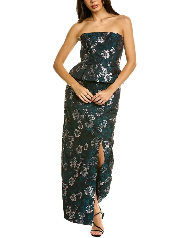 Strapless Women Dress with a Built - in Bra for Comfort and Support Strapless Women Dress with a Built - in Bra for Comfort and Support Kay Unger Astrid Column Gown