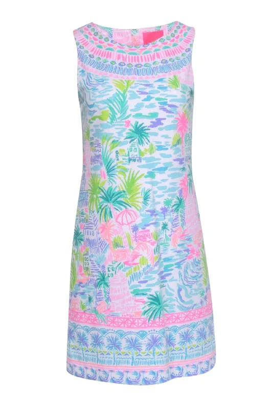 Off - the - Shoulder Women Dress for a Romantic and Feminine Look Off - the - Shoulder Women Dress for a Romantic and Feminine Look Lilly Pulitzer - White w/ Blue, Pink, & Green Print Dress Sz S