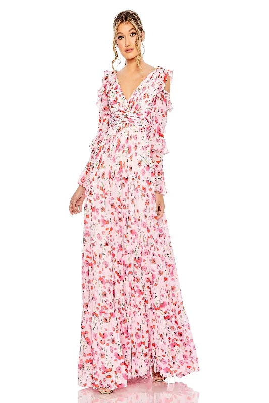 Maxi Women Dress with Floral Print for a Bohemian Vibe Maxi Women Dress with Floral Print for a Bohemian Vibe Mac Duggal 55906
