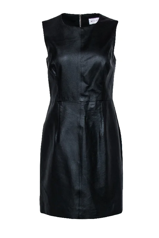 Wrap - Style Women Dress with Adjustable Fit for All Body Types Wrap - Style Women Dress with Adjustable Fit for All Body Types Milly - Black Leather Sleeveless Dress Sz 10