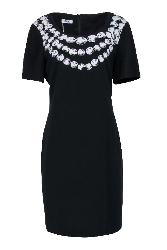 Long - Sleeve Women Dress in Velvet for a Luxurious Winter Look Long - Sleeve Women Dress in Velvet for a Luxurious Winter Look Moschino Cheap & Chic - Black Shift Dress w/ Pearl Print Sz 14