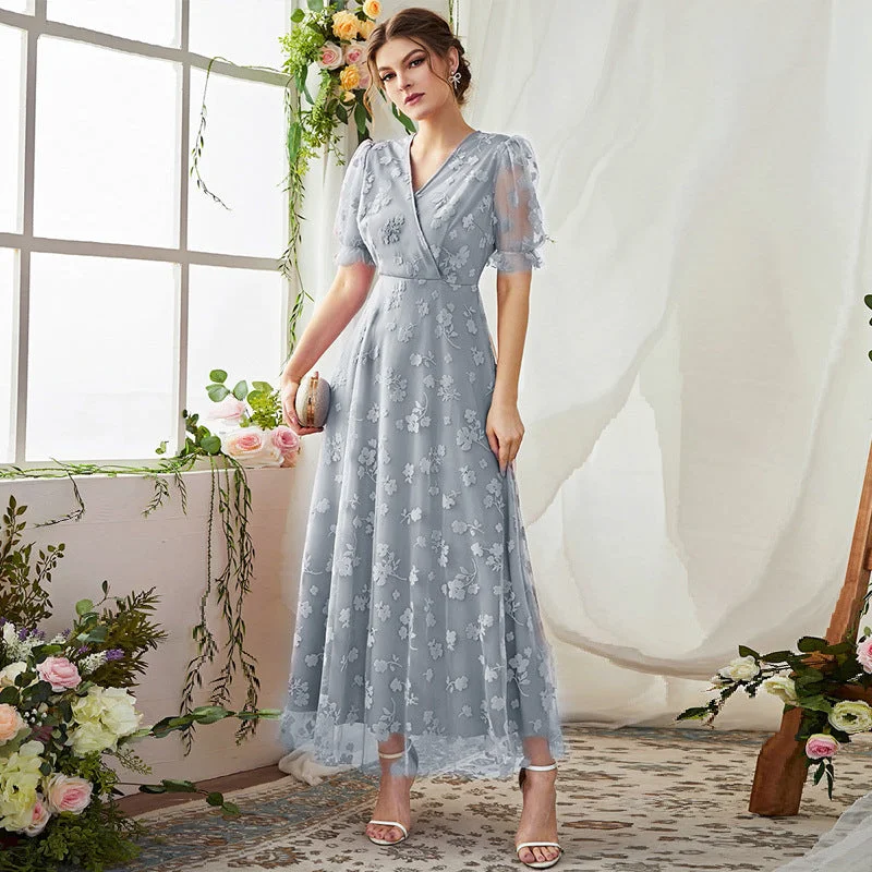 Backless Women Dress for a Sexy and Alluring Look at Evening Events Backless Women Dress for a Sexy and Alluring Look at Evening Events NiDELL Zty-21511 Cross-Border Foreign Trade Women's Clothing . Summer Fashion Casual Party Mesh V-neck Dress with Lining