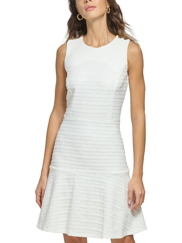 Mini Women Dress with a Short Hem for a Young and Trendy Style Mini Women Dress with a Short Hem for a Young and Trendy Style Petites Womens Jacquard-Knit Mini Fit & Flare Dress