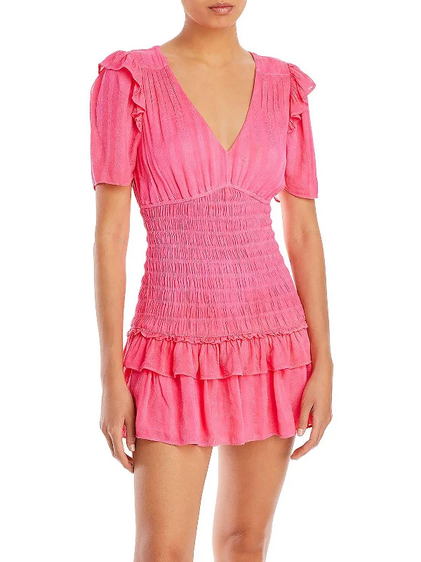 Mini Women Dress with a Short Hem for a Young and Trendy Style Mini Women Dress with a Short Hem for a Young and Trendy Style Rena Womens Ruffled Short Mini Dress