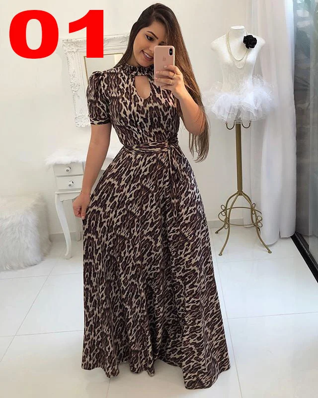 01 Short Sleeve Leopard Print