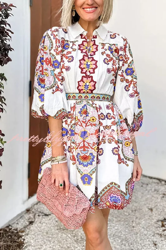 Off - the - Shoulder Women Dress for a Romantic and Feminine Look Off - the - Shoulder Women Dress for a Romantic and Feminine Look Fun and Vibrant Linen Blend Unique Print Puff Sleeve Pocketed Shirt Mini Dress