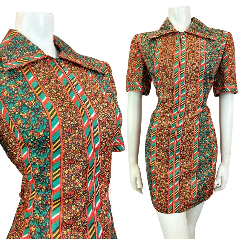 Ruffled Women Dress with Multiple Layers for a Playful and Girly Style Ruffled Women Dress with Multiple Layers for a Playful and Girly Style VINTAGE 60s 70s GREEN RED BLACK FLORAL DITSY STRIPED FOLK MOD SHIRT DRESS 12 14