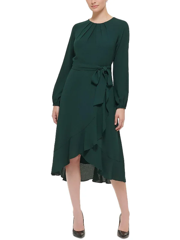 Strapless Women Dress with a Built - in Bra for Comfort and Support Strapless Women Dress with a Built - in Bra for Comfort and Support Womens Belted Calf Midi Dress