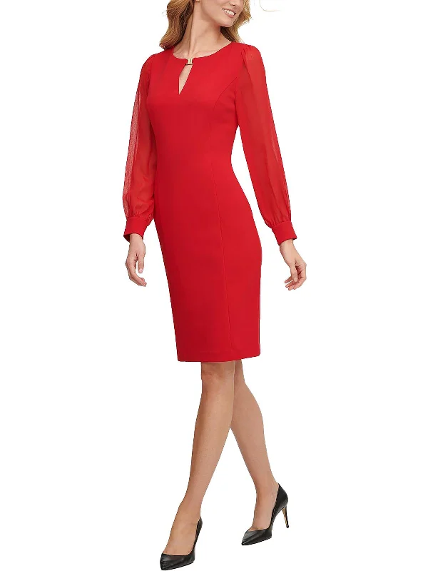 Sheath Women Dress with a Tailored Fit for a Professional Look Sheath Women Dress with a Tailored Fit for a Professional Look Womens Crepe Chiffon Sleeve Mini Dress