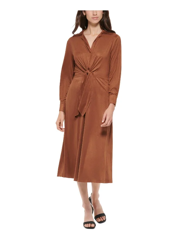 Shift Women Dress with a Simple and Classic Design for Everyday Wear Shift Women Dress with a Simple and Classic Design for Everyday Wear Womens Faux Suede Tea Shirtdress
