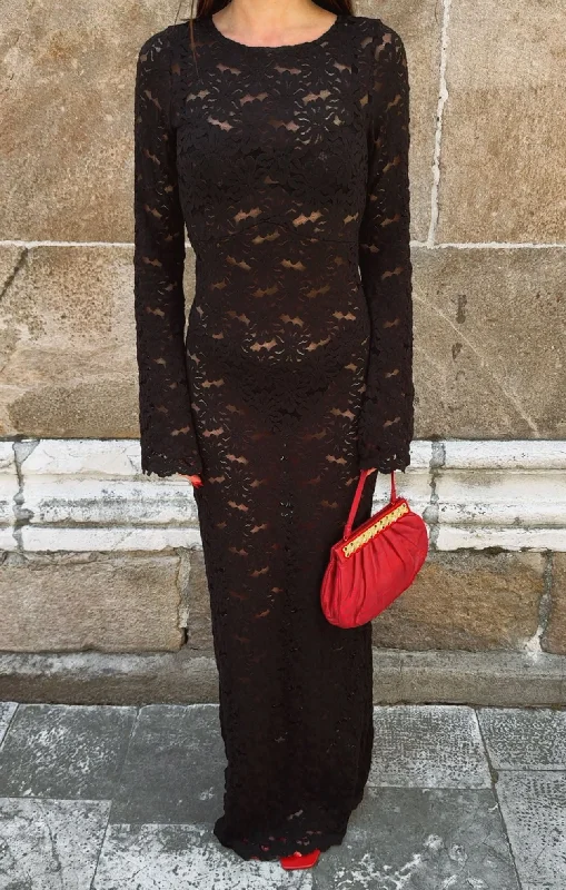 Sheer maxi dresses with lace overlays for a romantic touchAnjelica Maxi Dress ~ Black Lace Sheer maxi dresses with lace overlays for a romantic touchAnjelica Maxi Dress ~ Black Lace