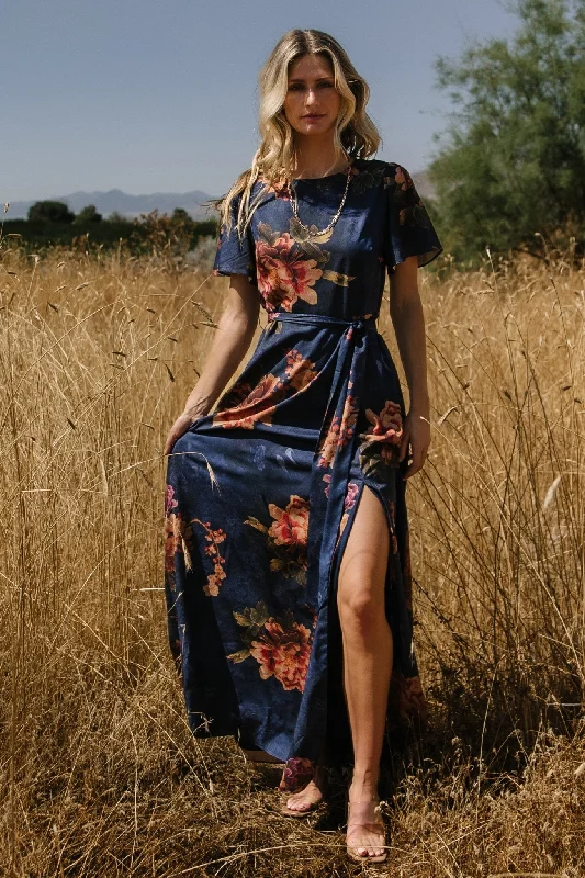 Maxi dresses with geometric prints for a contemporary aestheticColina Maxi Dress | Navy Floral Maxi dresses with geometric prints for a contemporary aestheticColina Maxi Dress | Navy Floral