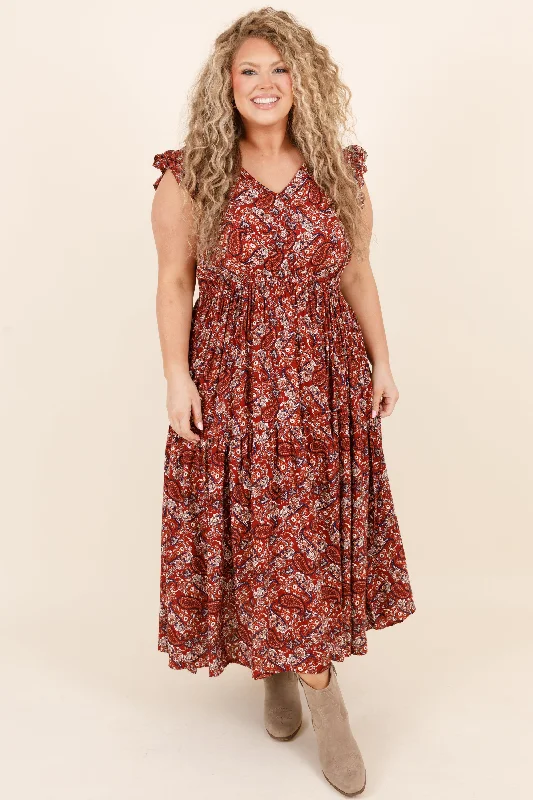 Maxi dresses with a belted empire waist for a more defined and flattering silhouettePaisley Perfect Dress, Brown Maxi dresses with a belted empire waist for a more defined and flattering silhouettePaisley Perfect Dress, Brown