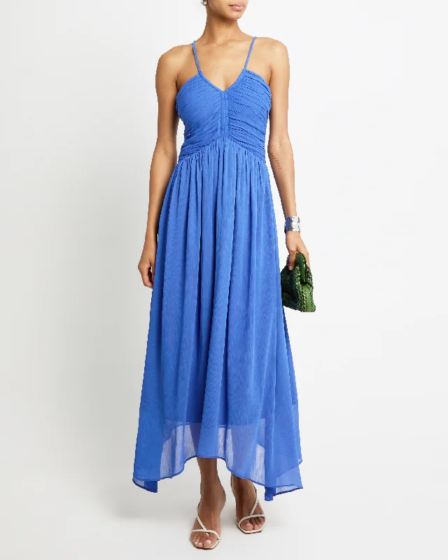 Maxi dresses with a ruffled neckline for a charming lookRavina Dress