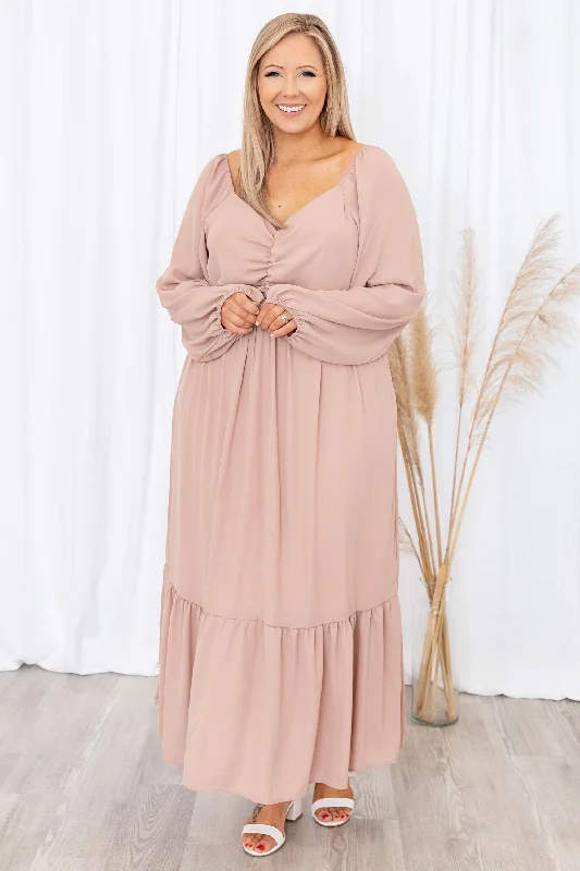 Maxi dresses with a criss - cross back for a flirty and unique detailWalking On Air Dress, Dusty Rose Maxi dresses with a criss - cross back for a flirty and unique detailWalking On Air Dress, Dusty Rose