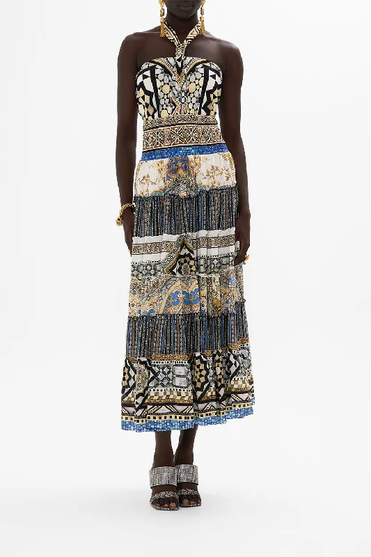 Midi dresses with ruched bodices for a feminine and fitted feelDRAPED JERSEY HALTER TOP MAKE ME YOUR MOSAIC