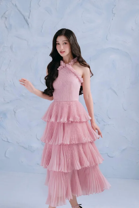 Midi dresses with empire waists for a flattering maternity optionPeony Layered Pleated Organza Midi Dress