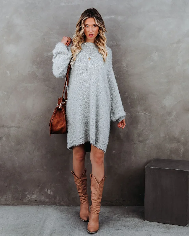 Animal print mini dresses for a bold statementSo In Love Knit Sweater Dress - Heather Grey - FINAL SALE