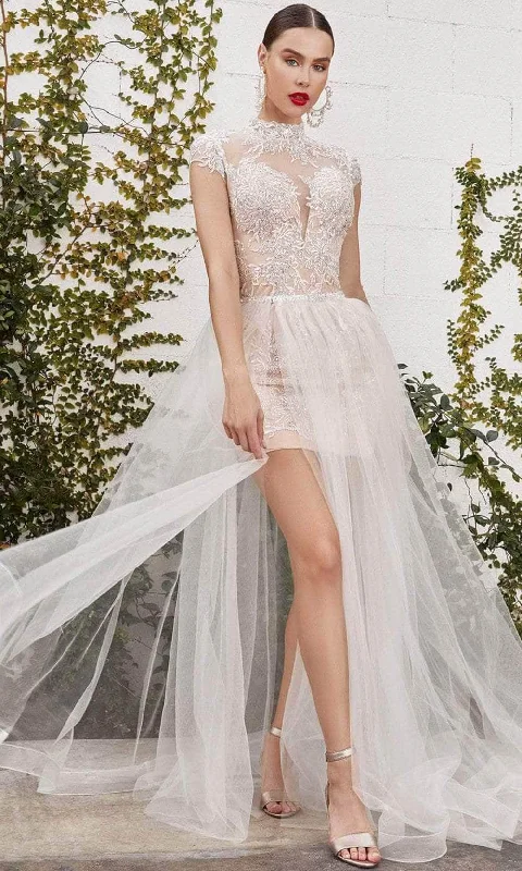 Modern minimalist wedding dresses with clean lines​Andrea and Leo A1066 - Halter Beaded A-Line Dress