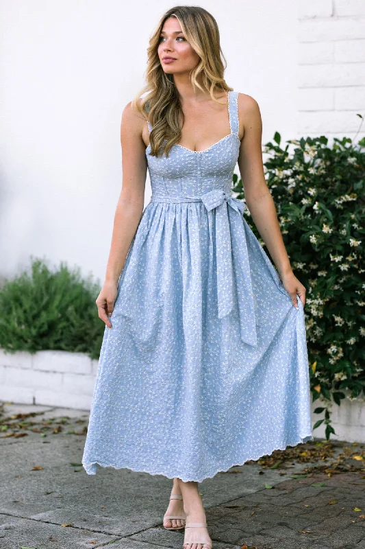 Wrap - style wedding guest dresses with bow accentsCassidy Embroidered Corset Dress