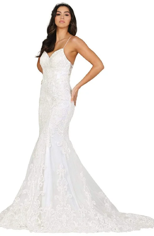 Beach - friendly wedding dresses made of lightweight fabric​Dancing Queen - 118 Embroidered Sweetheart Mermaid Wedding Dress