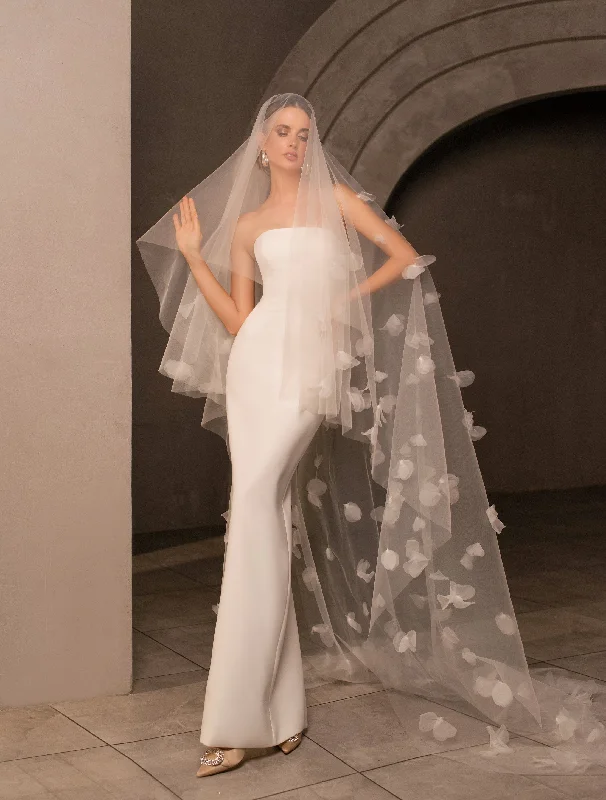 Two - piece wedding dresses with a crop top​Harem's Veil 3D