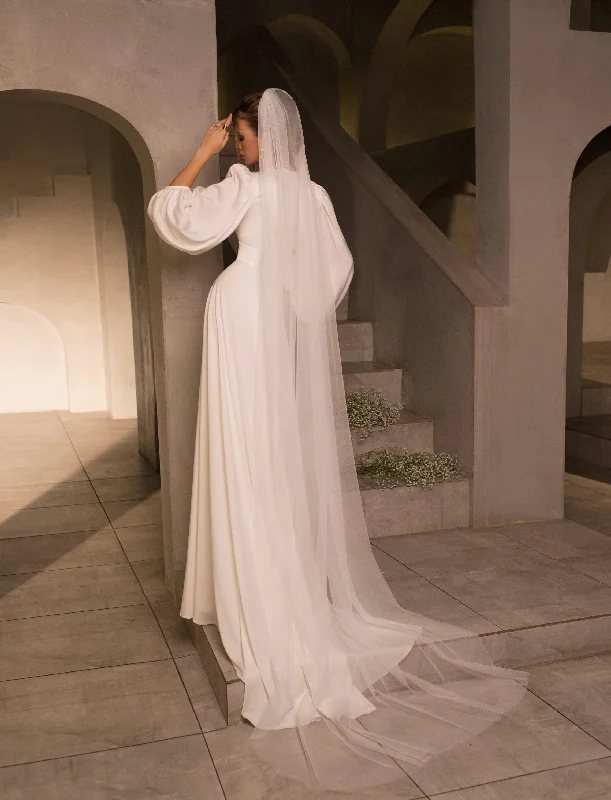 Boho - inspired wedding dresses with floral embroidery​Harem's Veil Ispanka (Cannot be sold alone!)