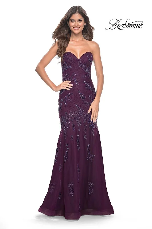 Party dresses with a sheer panel for a hint of allure​La Femme Dress 32121
