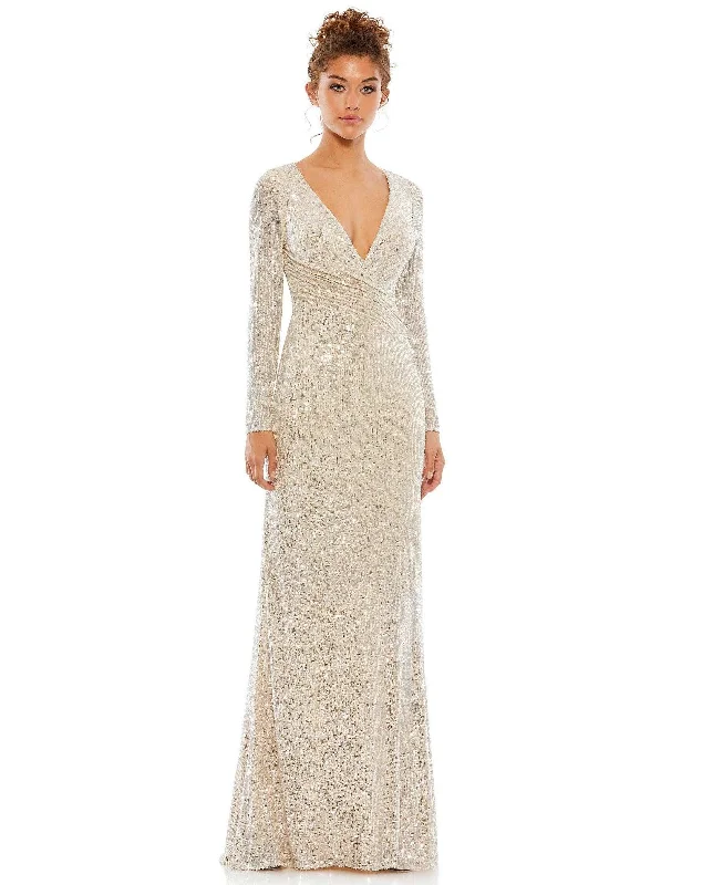 Bodycon dress for a DIY - customized styleMac Duggal 26574 Formal Long Sleeve Sequin Dress